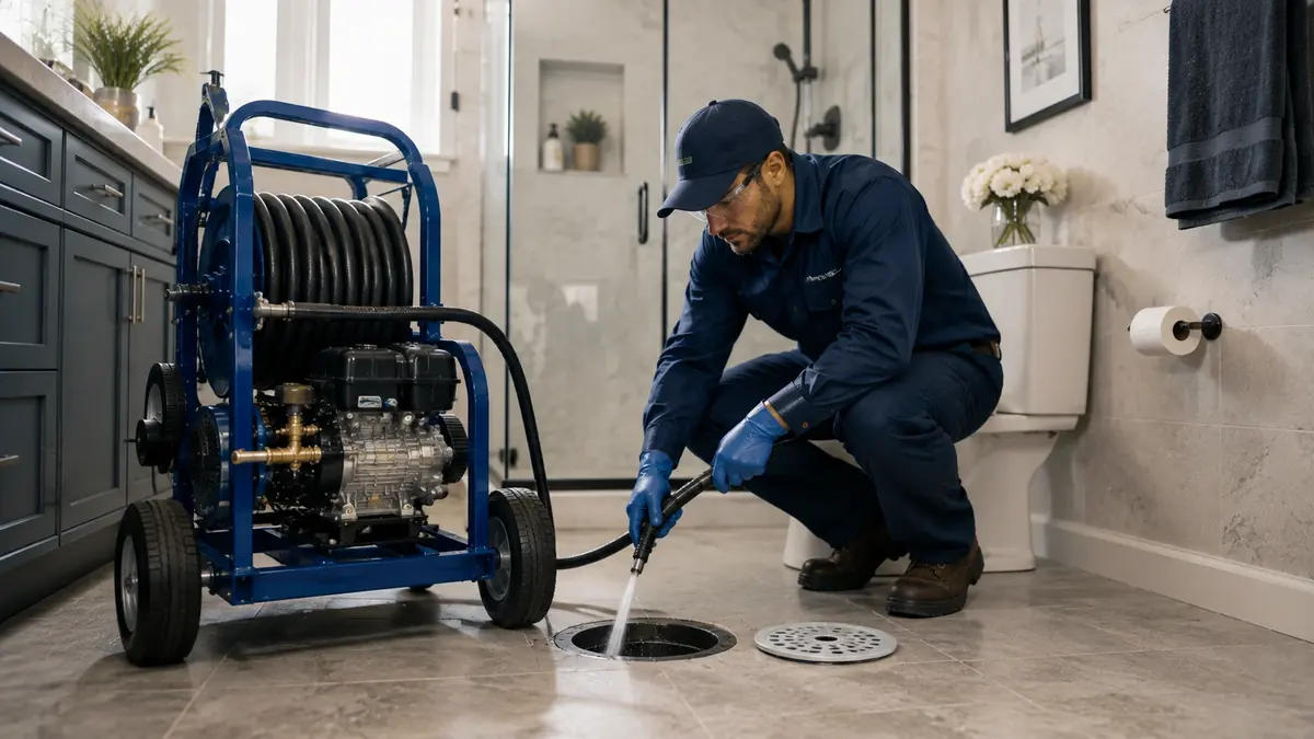 Bathroom Drain Hydro Jetting in Tujunga