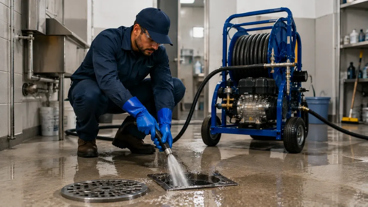 Floor Drain Hydro Jet Cleaning in Tujunga