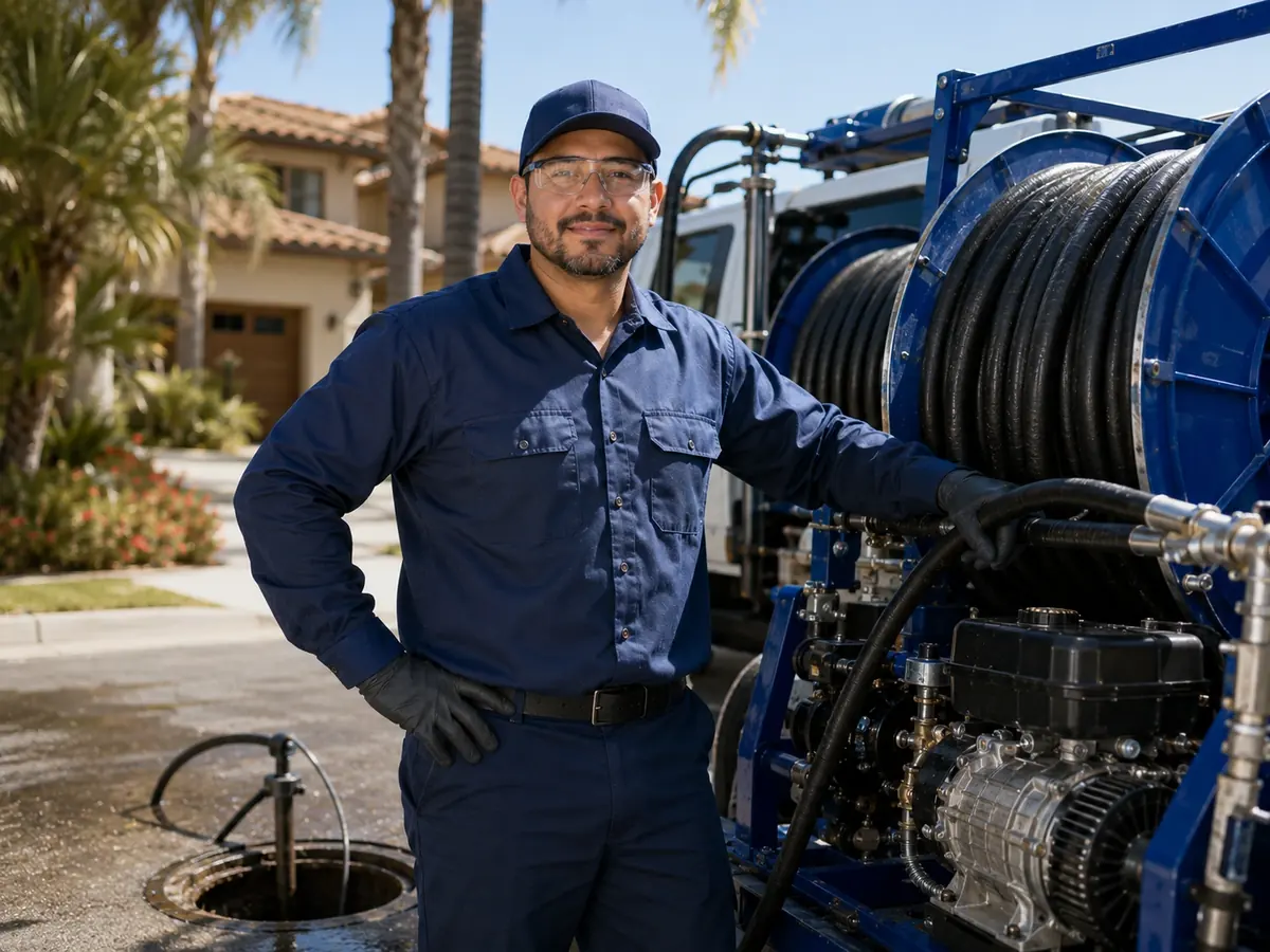 Hydro jet sewer cleaning in Tujunga