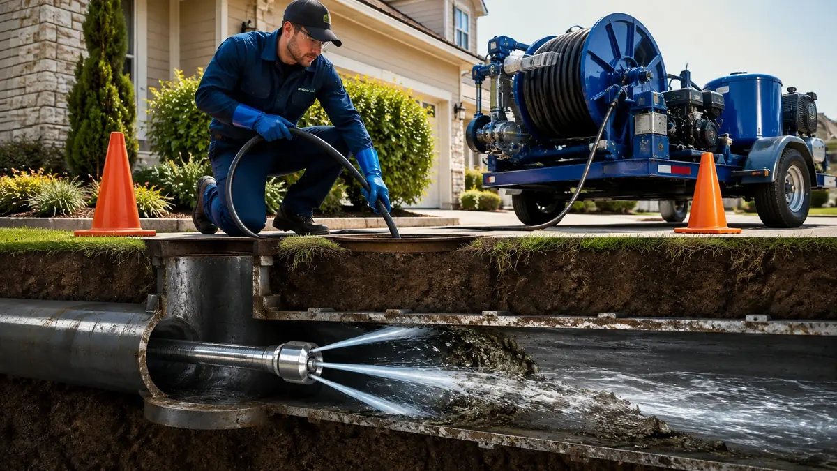 Main Sewer Line Hydro Jet Cleaning in Tujunga
