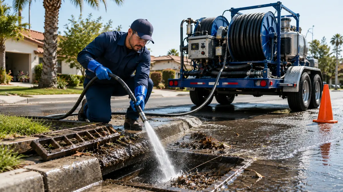 Storm Drain Hydro Jet Cleaning in Tujunga